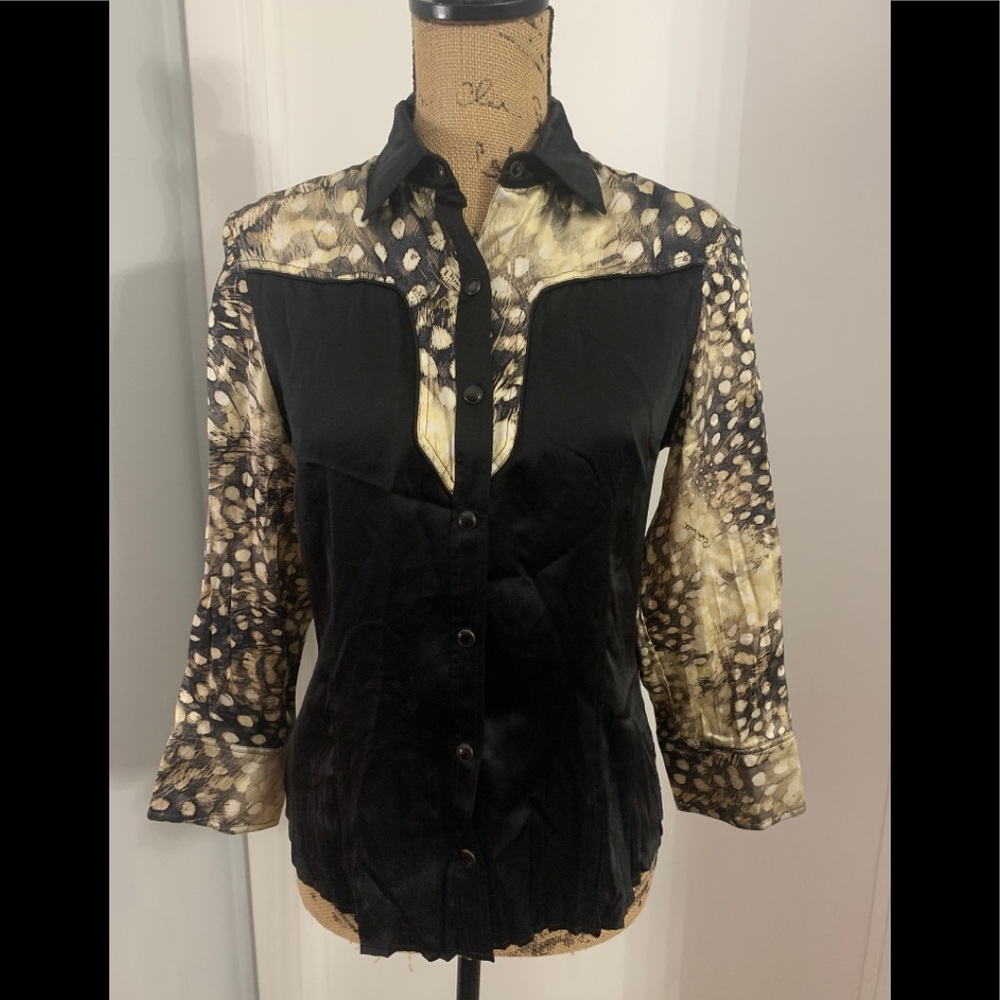Roberto Cavalli Silk Blouse Size Small Made in Italy